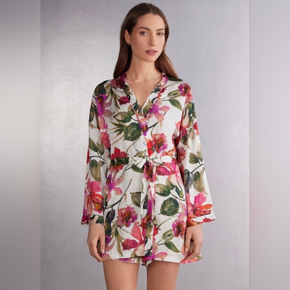 Intimissimi Iaginary Journey Viscose Satin Kimono